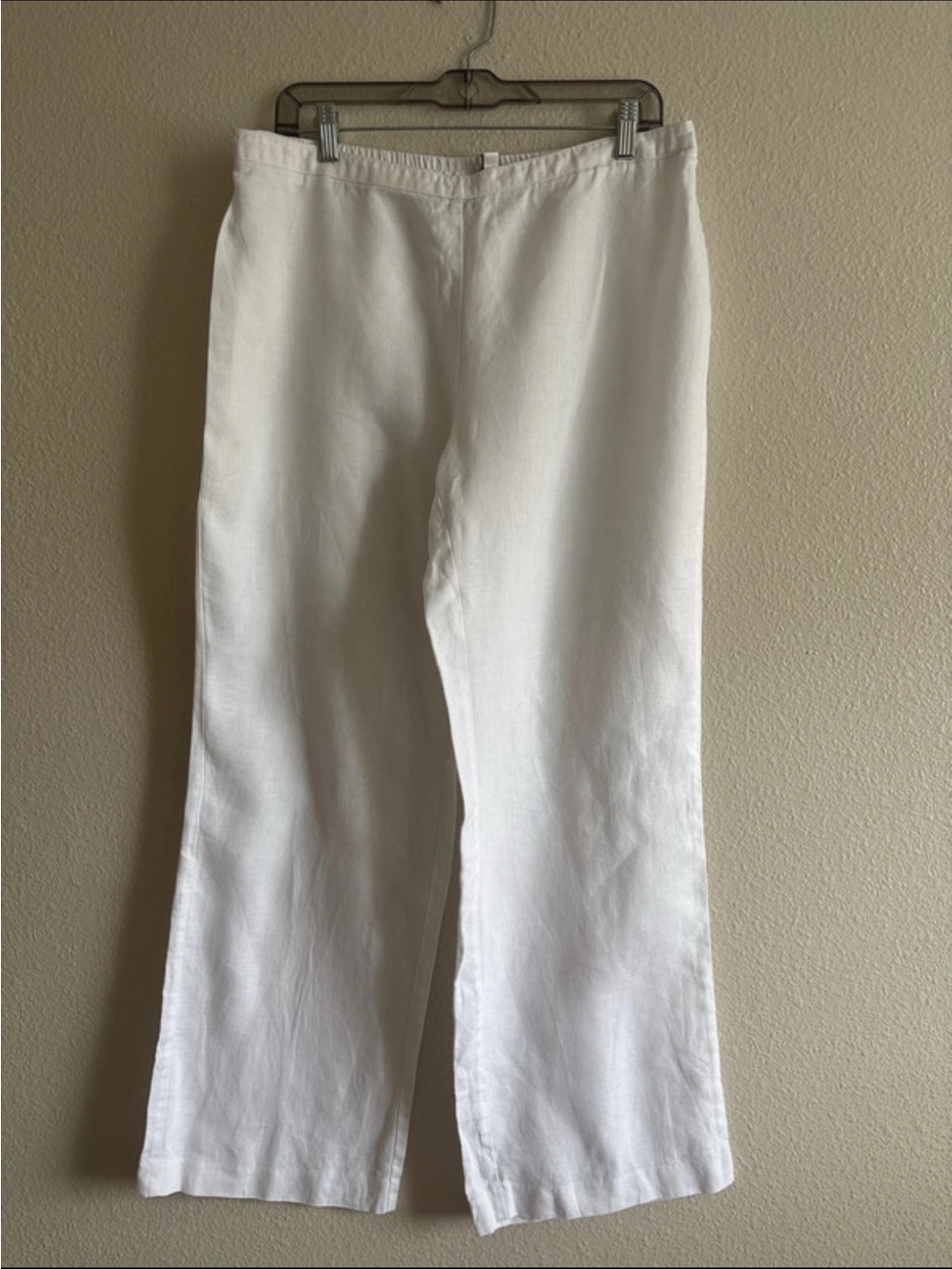 Chicos 100% Linen White Women's Wide-Leg Jeans